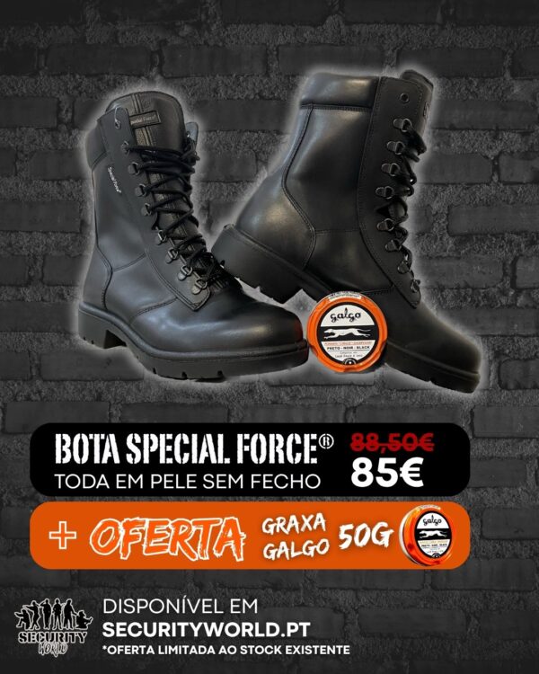 BOTA SPECIAL FORCE® TODA EM PELE SEM FECHO