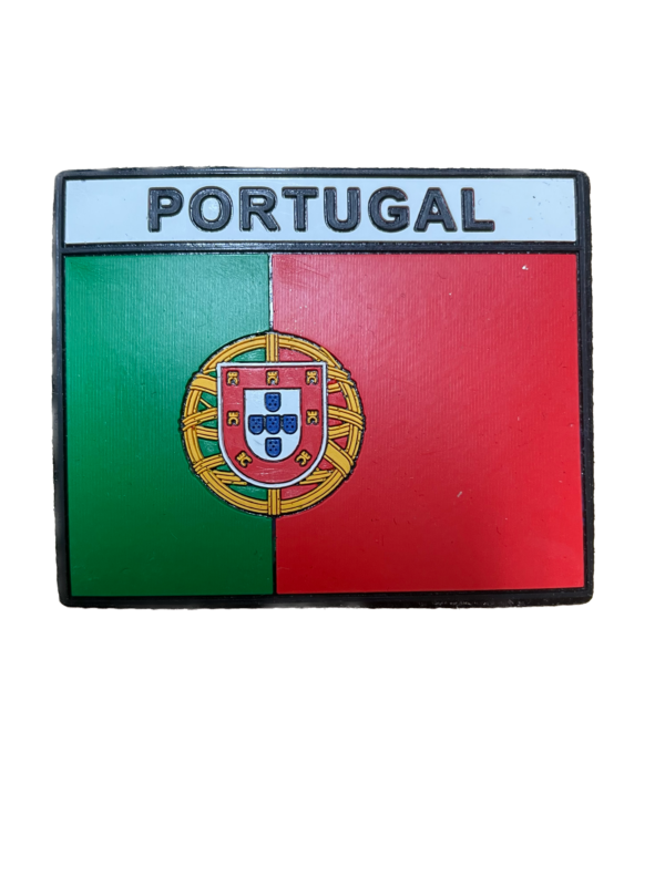 PATCH PVC 3D BANDEIRA PORTUGAL + NOME "PORTUGAL" C/ VELCRO