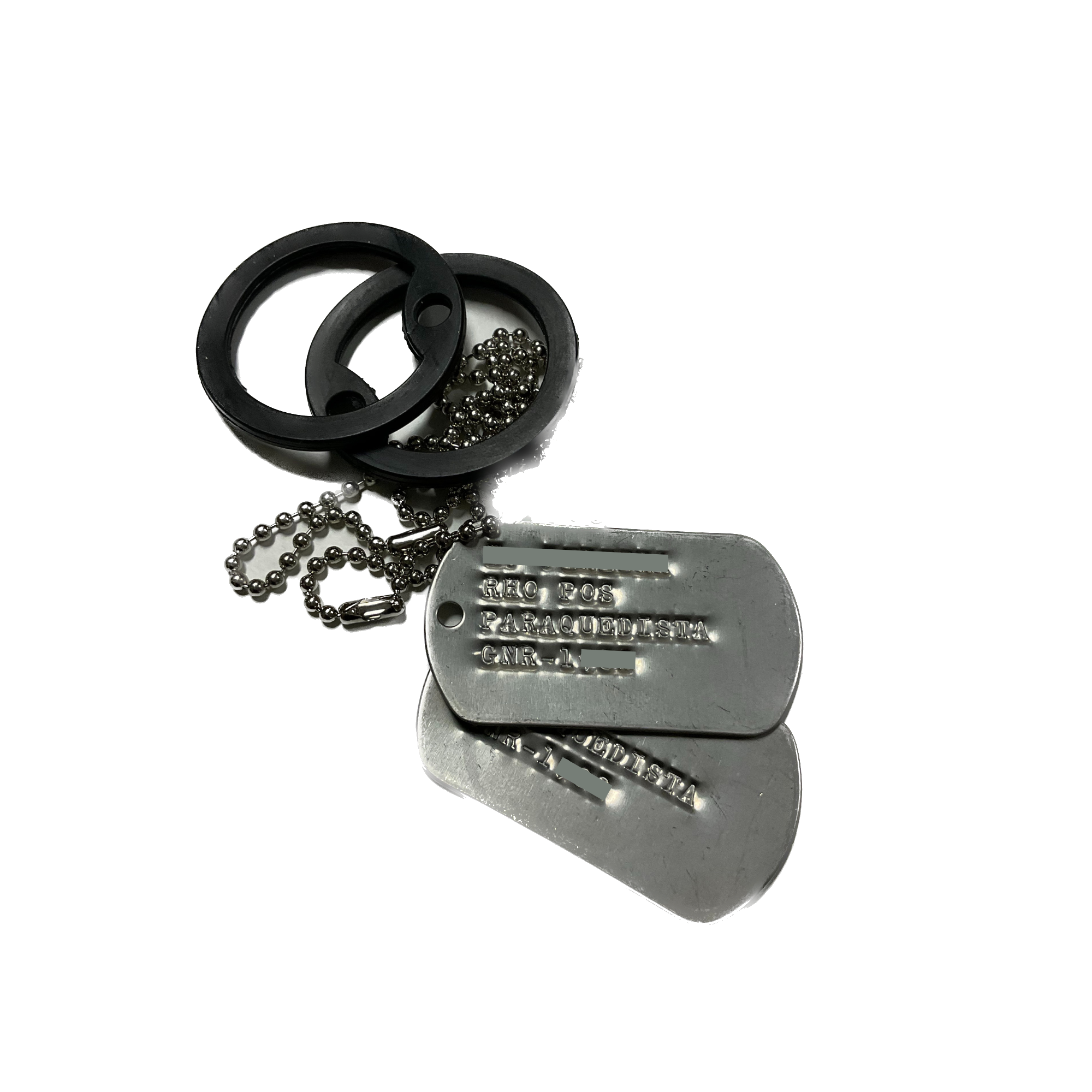 CHAPAS DE IDENTIFICAÇÃO C/ SILENCIADOR C/ GRAVAÇÃO | DOG TAG PERSONALIZADA