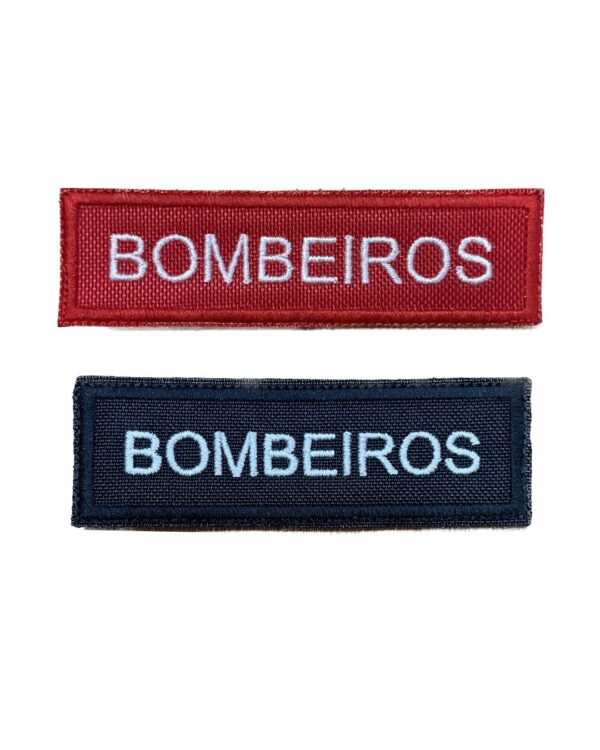 PLACA BORDADA "BOMBEIROS"