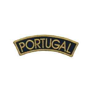 MEIA LUA PORTUGAL BORDADA DOURADA S/ VELCRO