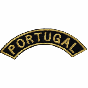 MEIA LUA PORTUGAL BORDADA DOURADA