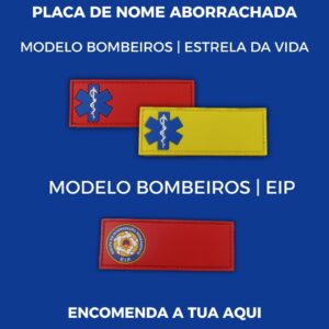 TIRA/PLACA DE NOME ABORRACHADA COM VELCRO | MODELO INEM/EIP