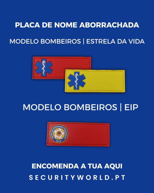 TIRA/PLACA DE NOME ABORRACHADA COM VELCRO | MODELO INEM/EIP