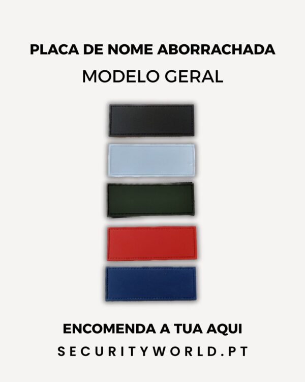 TIRA/PLACA DE NOME ABORRACHADA COM VELCRO