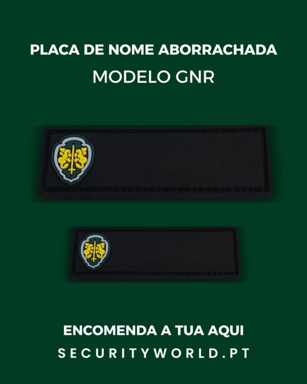 TIRA/PLACA DE NOME ABORRACHADA COM VELCRO | MODELO GNR