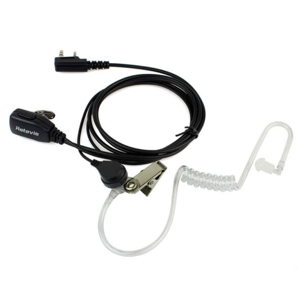 AURICULAR TRANSPARENTE WALKIE TALKIE PTT MIC 2 PIN BAOFENG