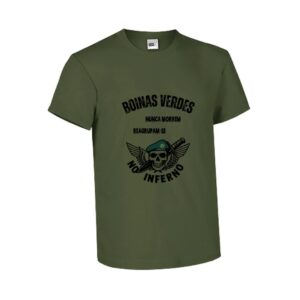 T-SHIRT VERDE PARAQUEDISTAS "BOINAS VERDES"