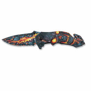 CANIVETE "SKULL ON FLAMES" ALBAINOX