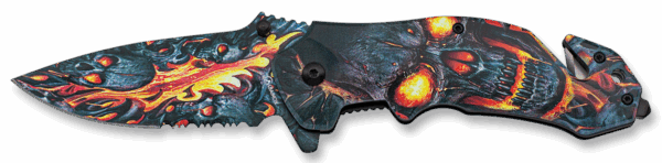 CANIVETE "SKULL ON FLAMES" ALBAINOX