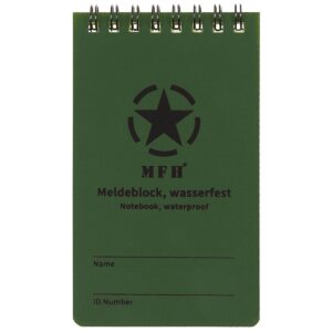 BLOCO DE NOTAS IMPERMEÁVEL PEQUENO 7,5x13 cm MFH