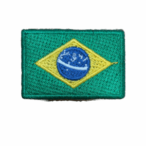 BANDEIRA BORDADA BRASIL 5,5x3,5CM C/ VELCRO