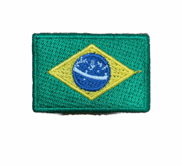 BANDEIRA BORDADA BRASIL 5,5x3,5CM C/ VELCRO