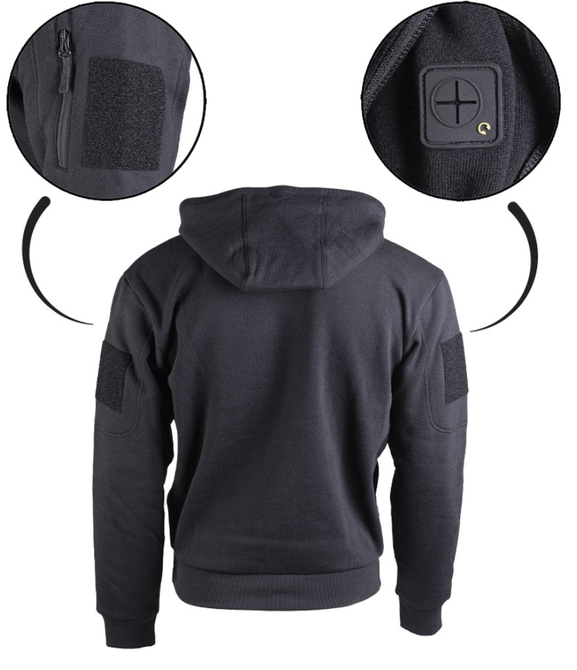 SWEAT TACTICAL HOODIE PRETA MIL-TEC - Image 2