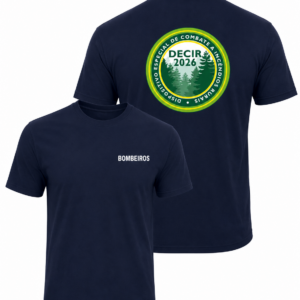 T-SHIRT AZUL BOMBEIROS DECIR 2026 (A CORES)